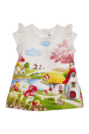 Rochita fete cu imprimeu si volanase, Mayoral 6luni