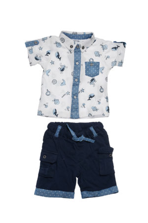 Set baieti camasa(tricou)/pantaloni scurti Mignolo