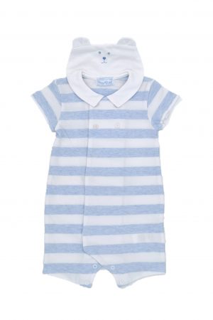 Salopeta bebe cu guler, Mayoral 6-9luni (design cu dungi)